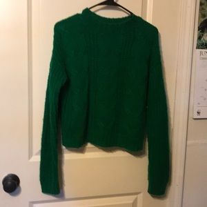 Rue21 green high neck cropped sweater